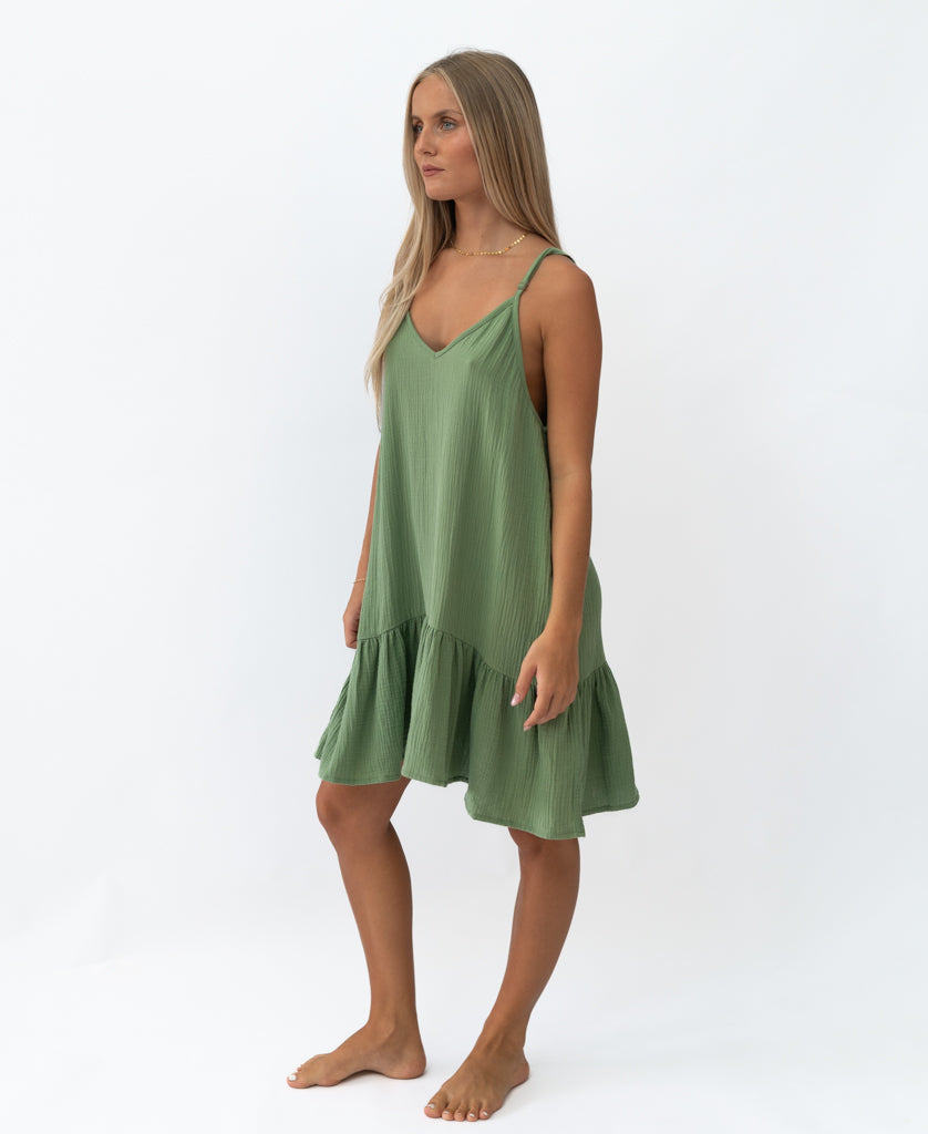 Golden Breed Amy Dress | Moss - Dresses