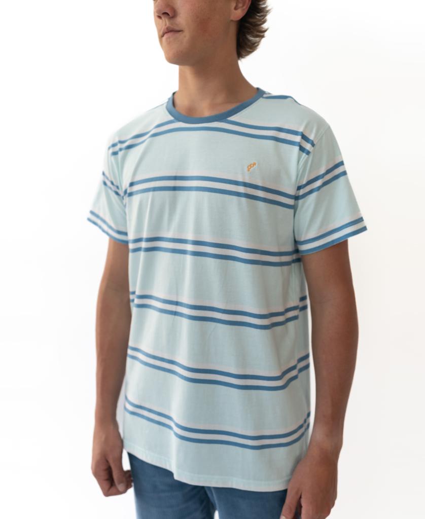 Bay Stripe Tee | Ice