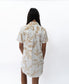 Bella Palm Island Dress | Beige/Off White