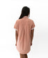 Bella Terry Dress | Coral/White