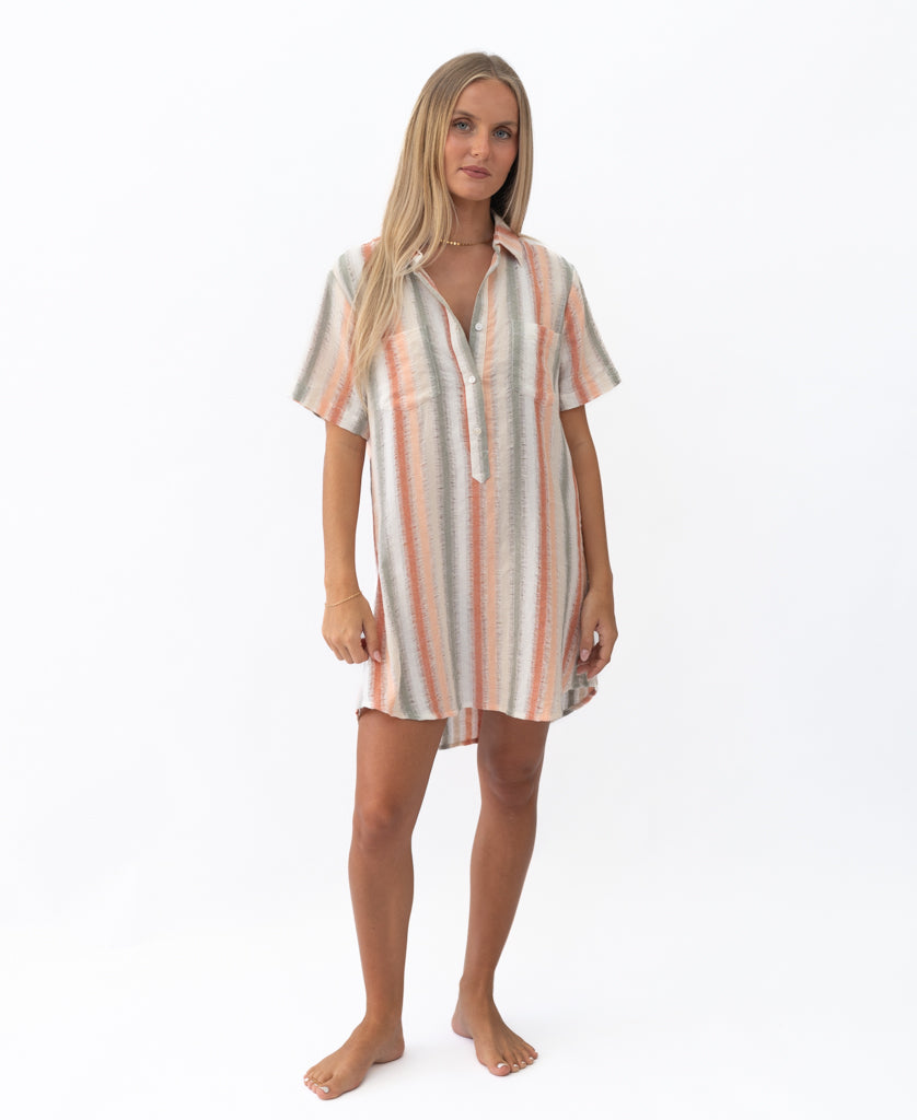 Bella Dress | Multi Stripe