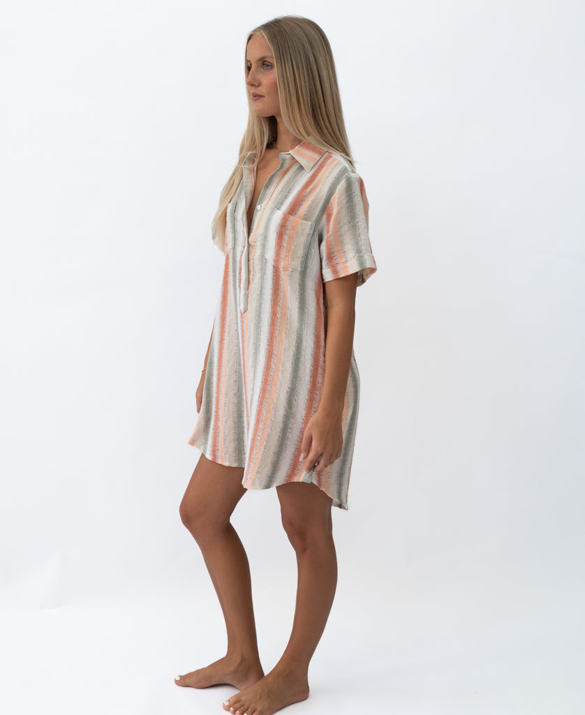 Bella Dress | Multi Stripe
