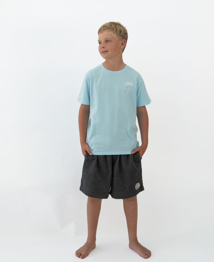 Byron Palm Loco Kids Tee | Turquoise
