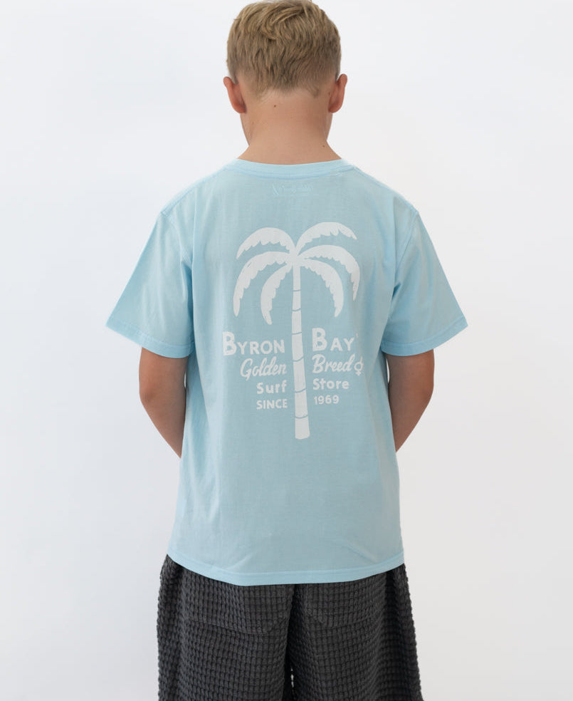 Byron Palm Loco Kids Tee | Turquoise