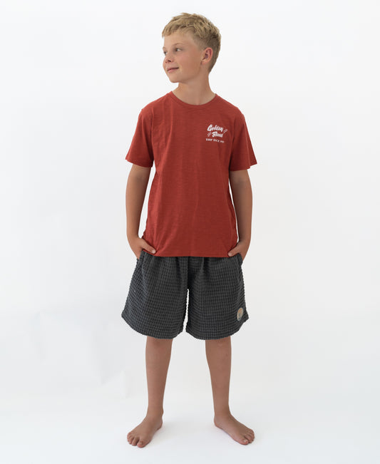 Byron Stoked Kombi Kids Tee | True Red