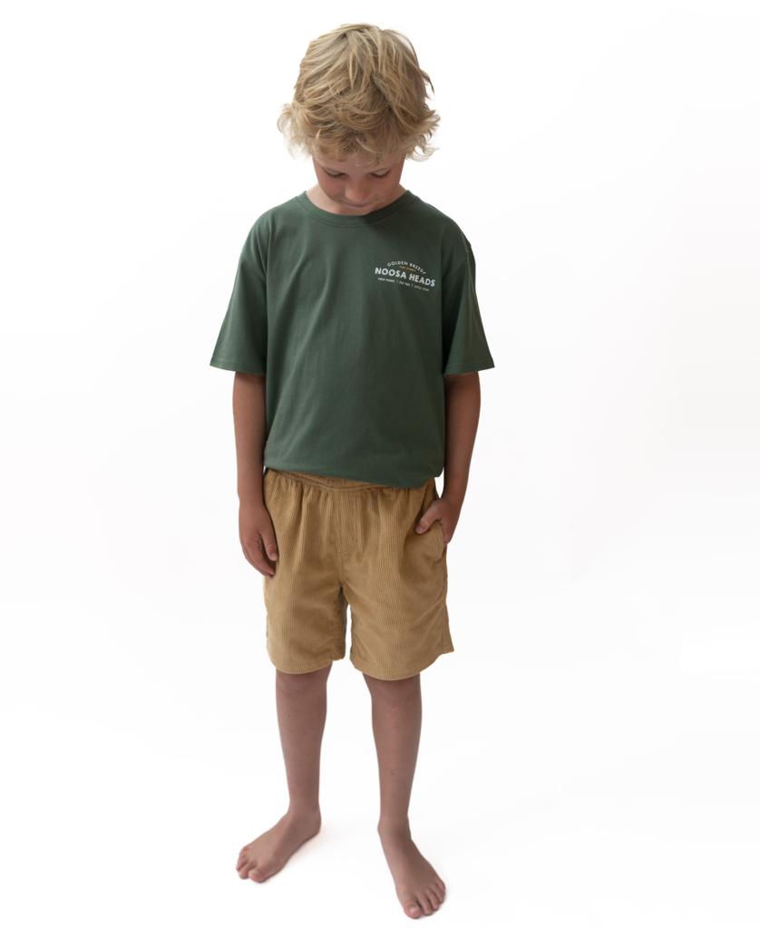 Crackers Boys Walkshort | Dark Camel-Golden Breed