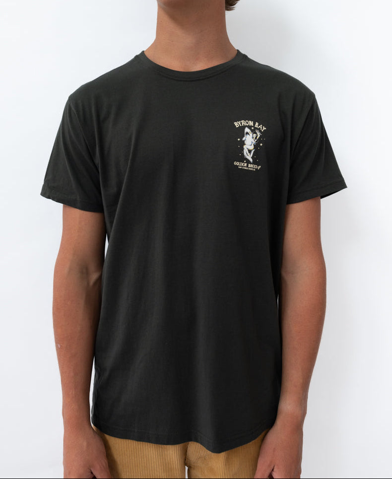Golden Breed Byron Shark Girl Tee | Wash Black - T-Shirts
