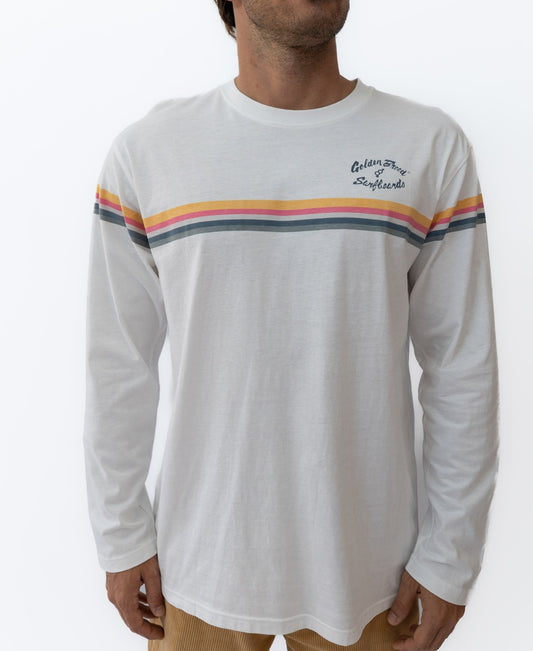 California LS Tee | Off White-Golden Breed