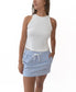 Gigi Linen Mini Skirt | Stripe