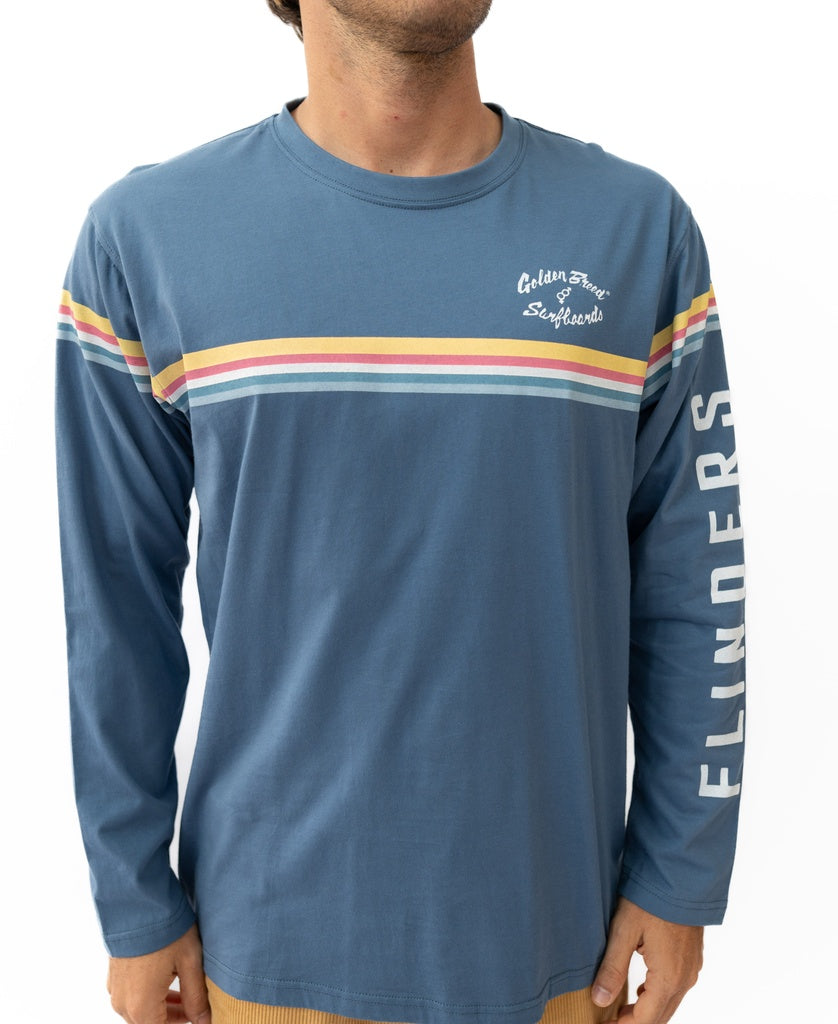 Flinders Cali LS Tee | Blue-Golden Breed