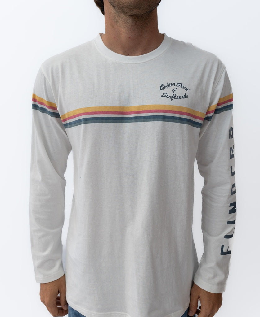 Flinders Cali LS Tee | Off White-Golden Breed