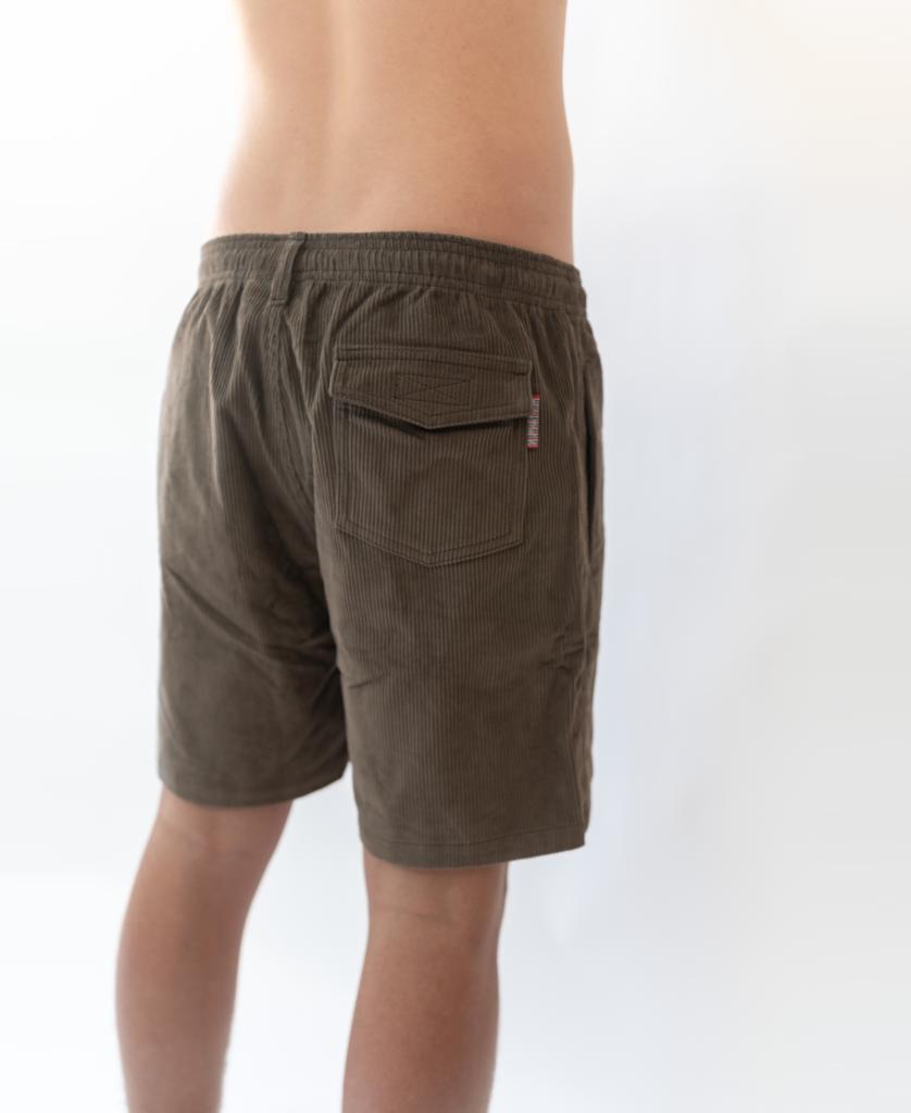 Floyd Cord Elastic Walkshort | Wash brown