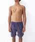 A shirtless person wears the Golden Breed Floyd Cord Elastic Walkshort in Port, standing against a plain white background, facing forward with arms relaxed at their sides.