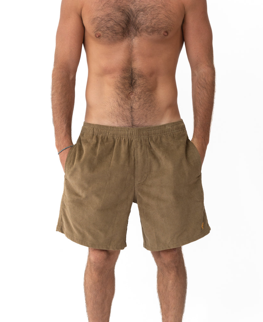 Floyd Cord Elastic Walkshort | Taupe
