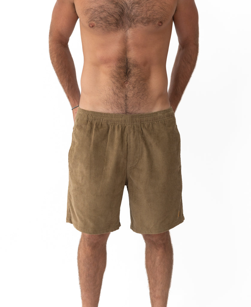 Floyd Cord Elastic Walkshort | Taupe
