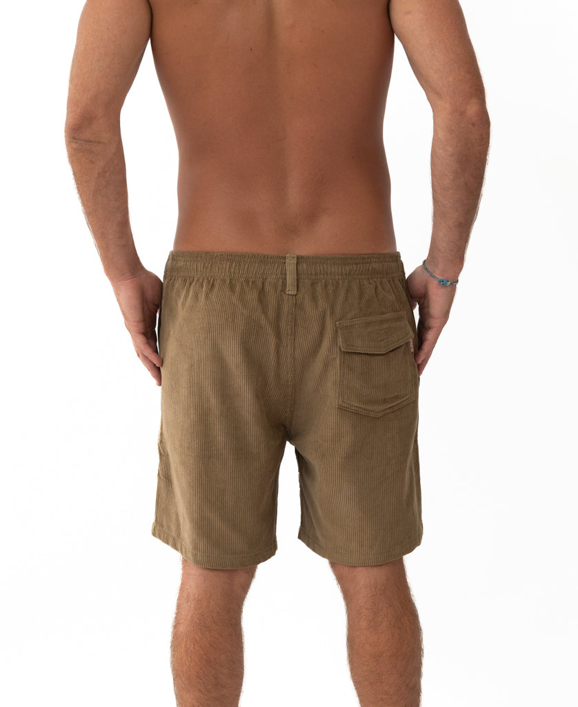 Floyd Cord Elastic Walkshort | Taupe