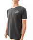 Flying Man Ringer Tee | Wash Black