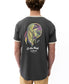 Flying Man Ringer Tee | Wash Black