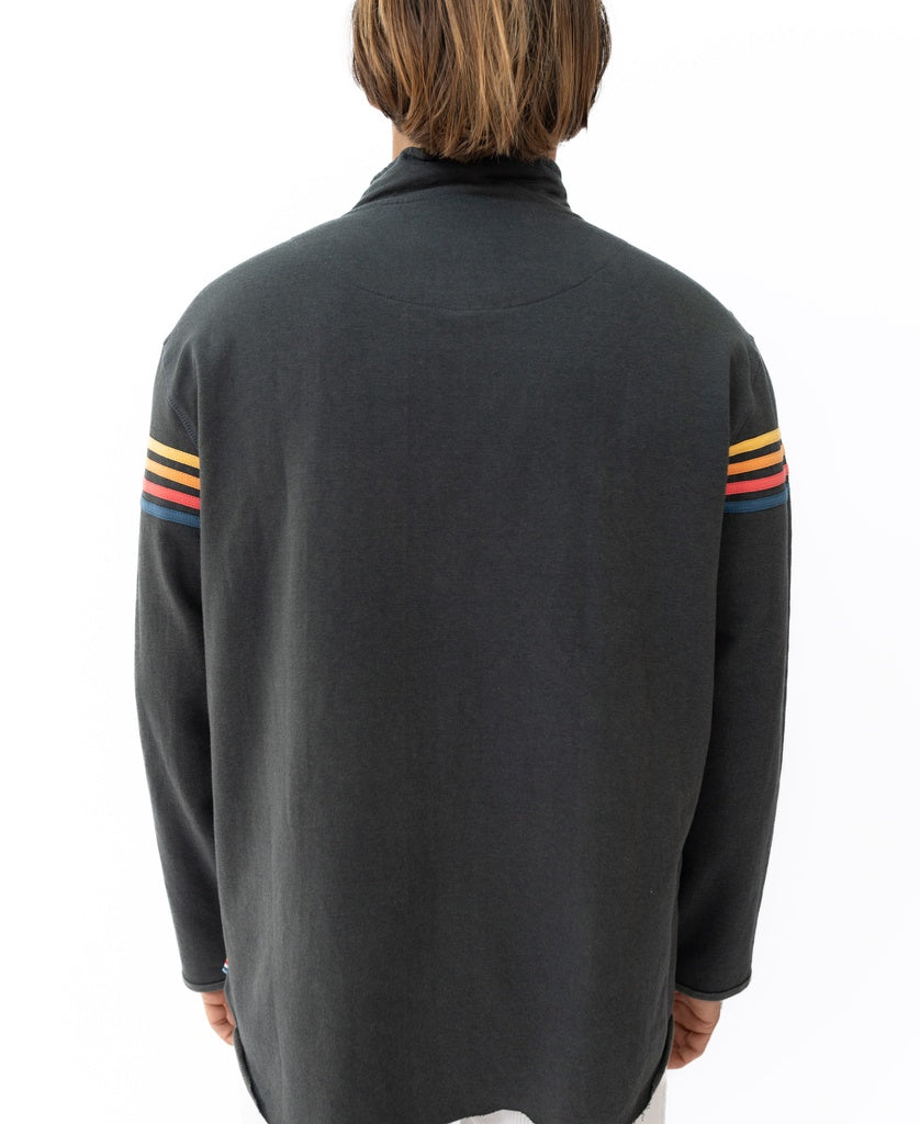Fort 1/4 Zip Sweater | Wash Black-Golden Breed