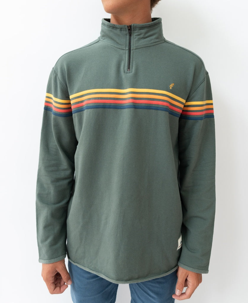 Fort 1/4 Zip Sweater | Fern-Golden Breed