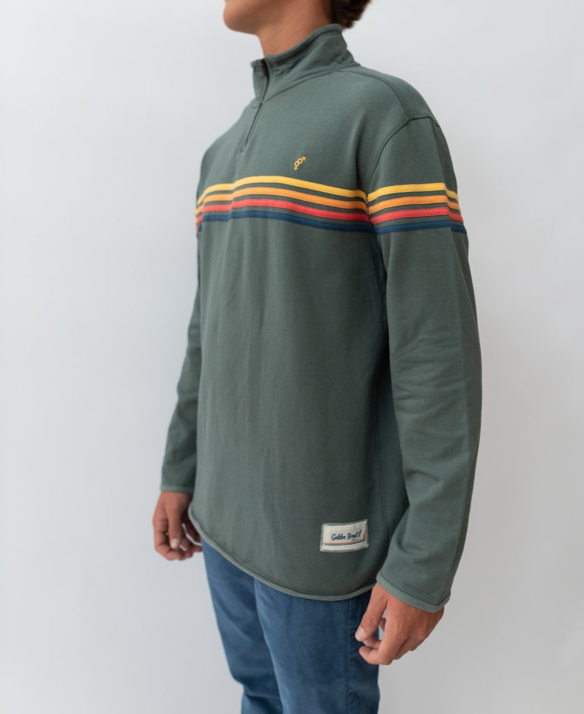 Fort 1/4 Zip Sweater | Fern-Golden Breed