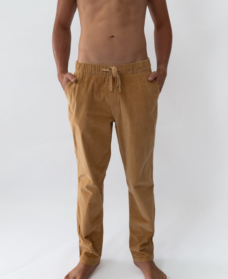 Fred Stretch Cord Pant | Dark Camel