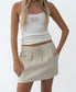 Gigi Linen Mini Skirt | Natural