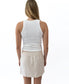 Gigi Retro Linen Mini Skirt | Natural