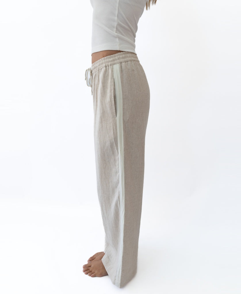 Gigi Retro Linen Pant | Natural