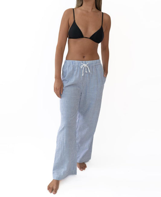 Gigi Linen Pant | Stripe-Golden Breed