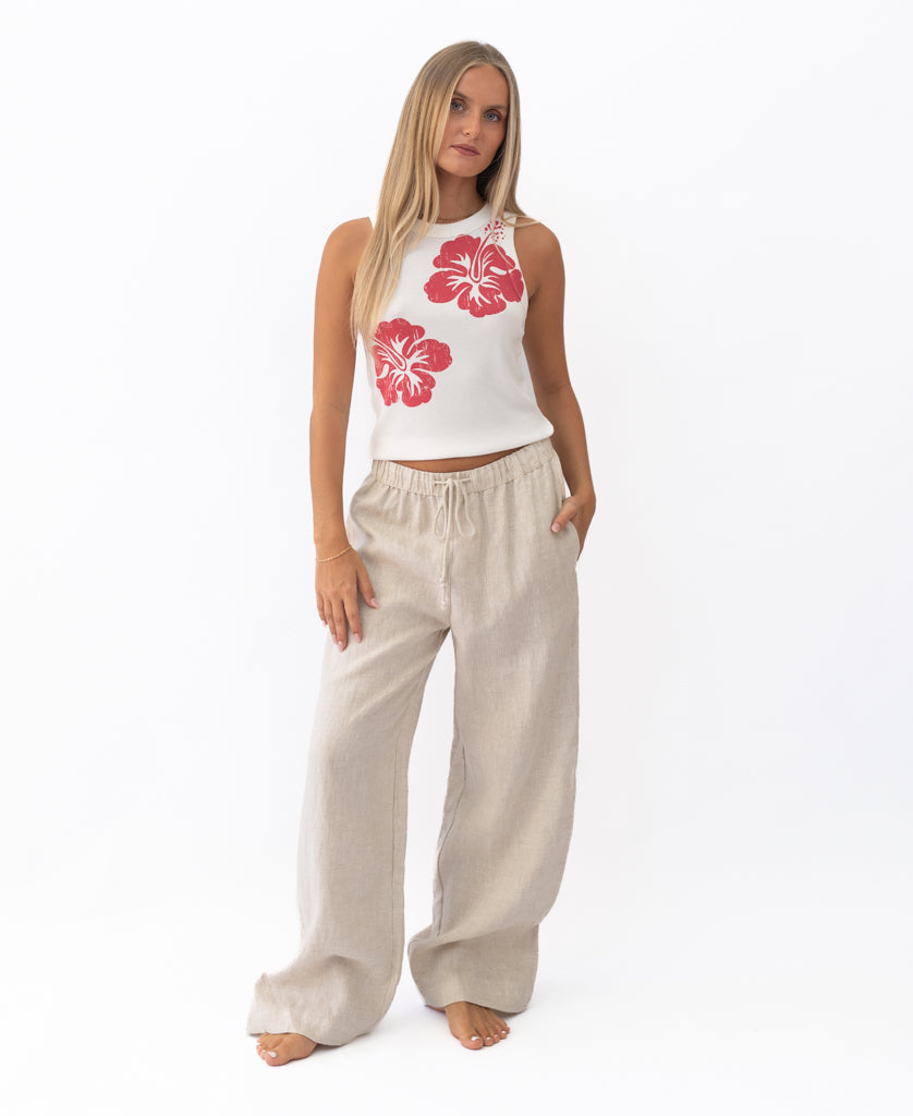 Golden Breed Gigi Linen Pant | Natural - Pants