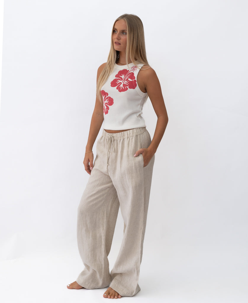 Golden Breed Gigi Linen Pant | Natural - Pants