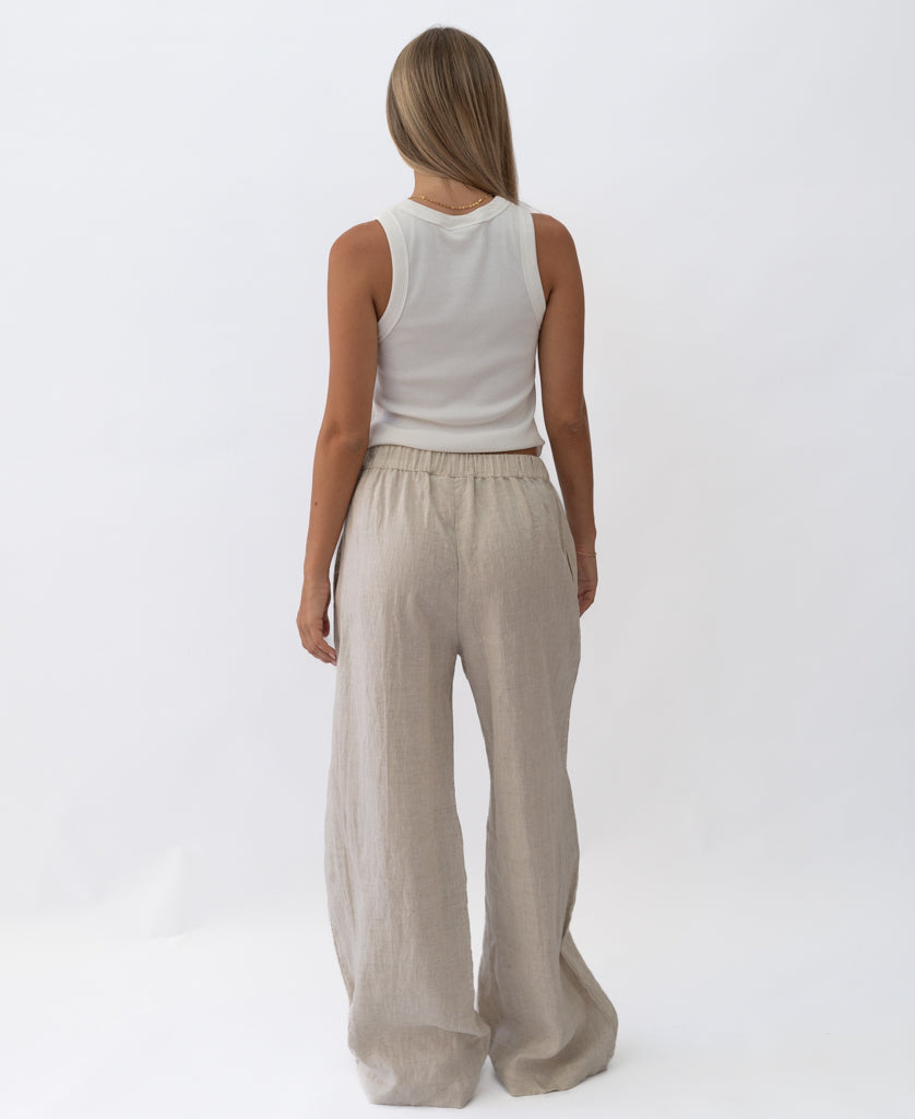 Golden Breed Gigi Linen Pant | Natural - Pants
