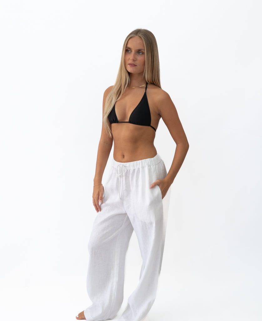 Golden Breed Gigi Linen Pant | White - Pants