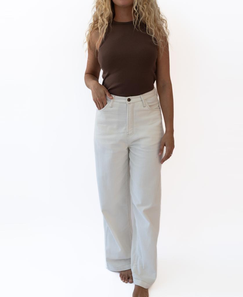 Golden Breed Jenny Cord Pant | Off White - Trousers