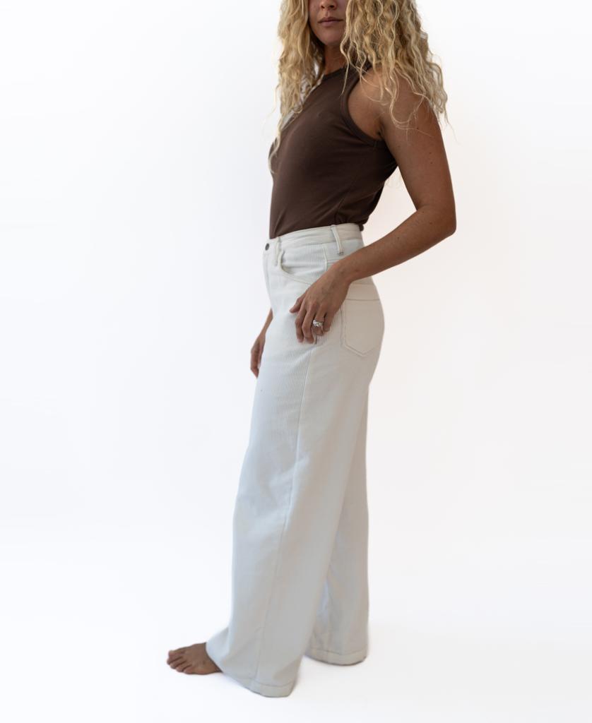 Golden Breed Jenny Cord Pant | Off White - Trousers
