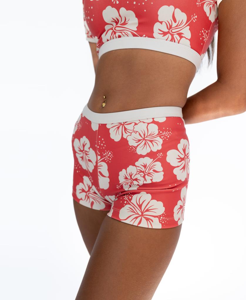 Jo Jo Short | Hibiscus Wash Red / Beige