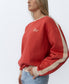 Koby Ringer Sweat | Wash Red/Beige