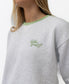 Koby Ringer Sweat | White Misty/Moss
