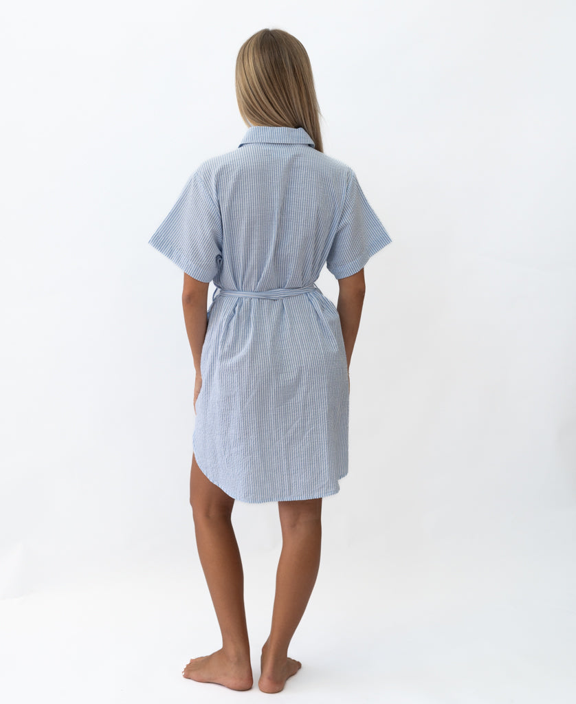 Lizzie Dress | Blue / White Stripe