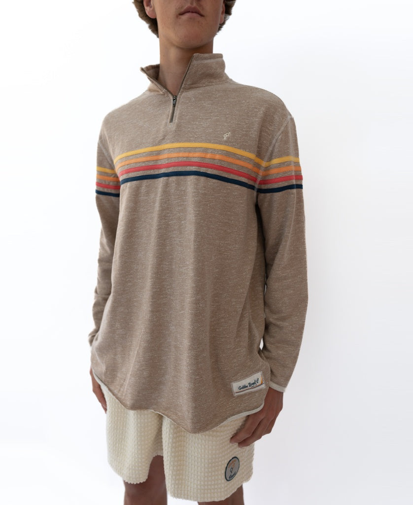 Long Island 1/4 Zip Rag Top | Coffee Marle