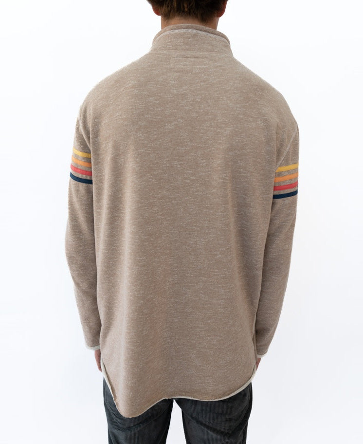 Golden Breed Long Island 1/4 Zip Rag Top | Coffee Marle - Sweatshirts