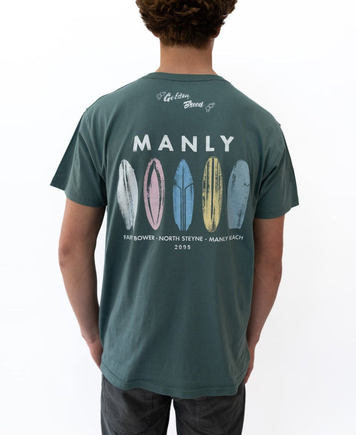 Golden Breed Manly Boards Tee | Fern - T-Shirts