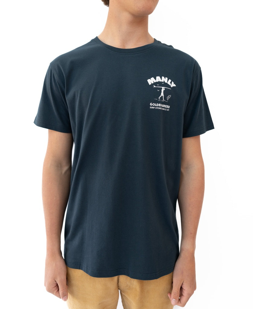 Manly Shanty Tee | Navy
