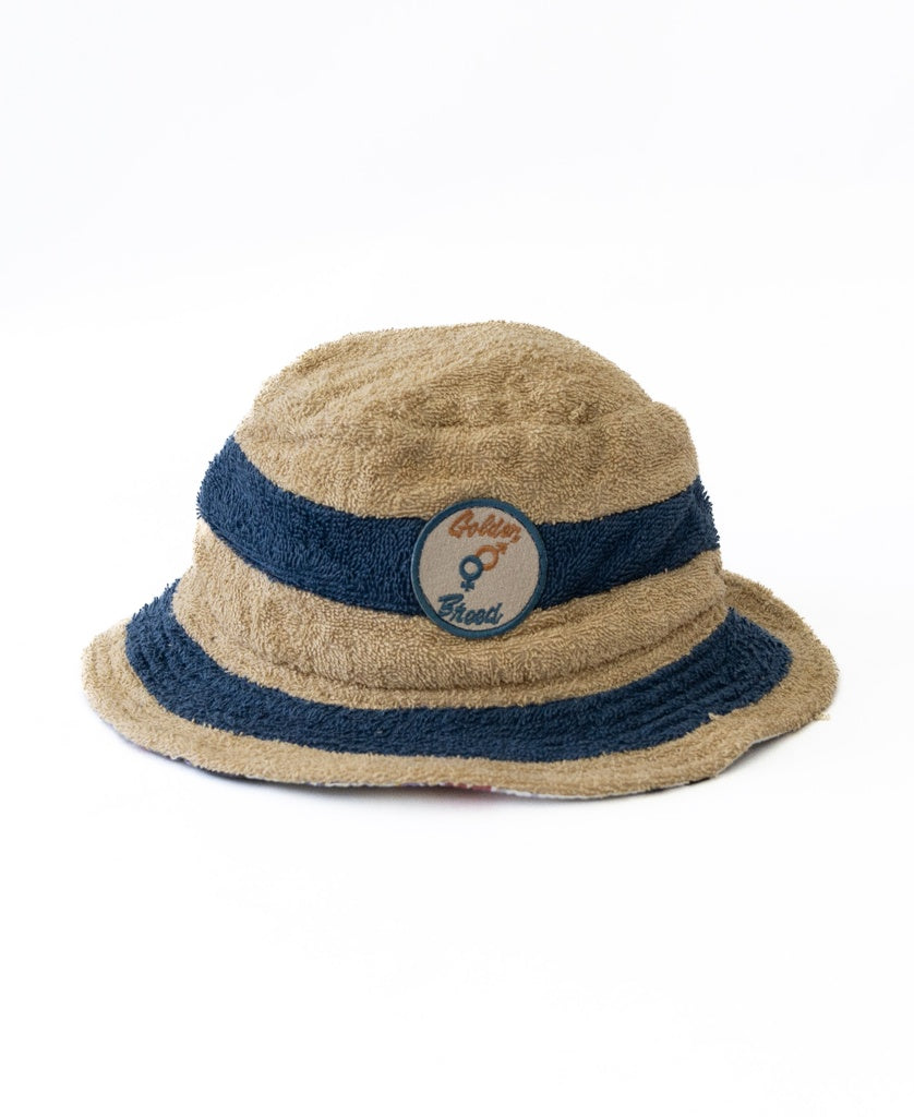 Golden Breed Nathan Terry Bucket Hat | Pebble / Navy - Bucket Hats