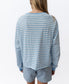 Ollie Stripe LS Ringer | Azure/Off White