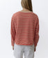 Ollie Stripe LS Ringer | Wash Red/Beige