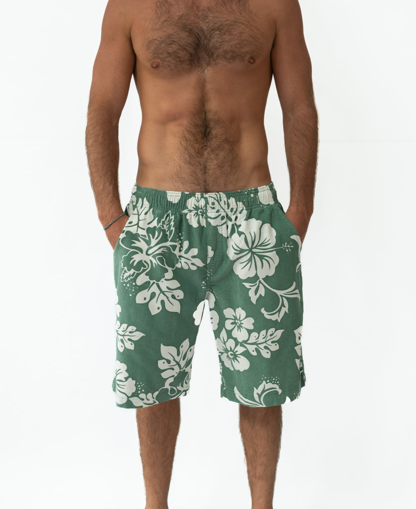 Golden Breed Panama Cord Short | Leaf Green - Jogger Shorts