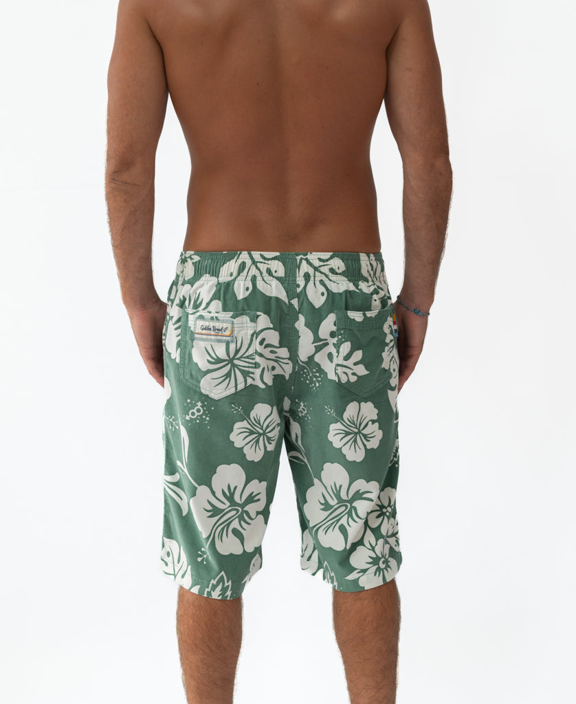 Golden Breed Panama Cord Short | Leaf Green - Jogger Shorts