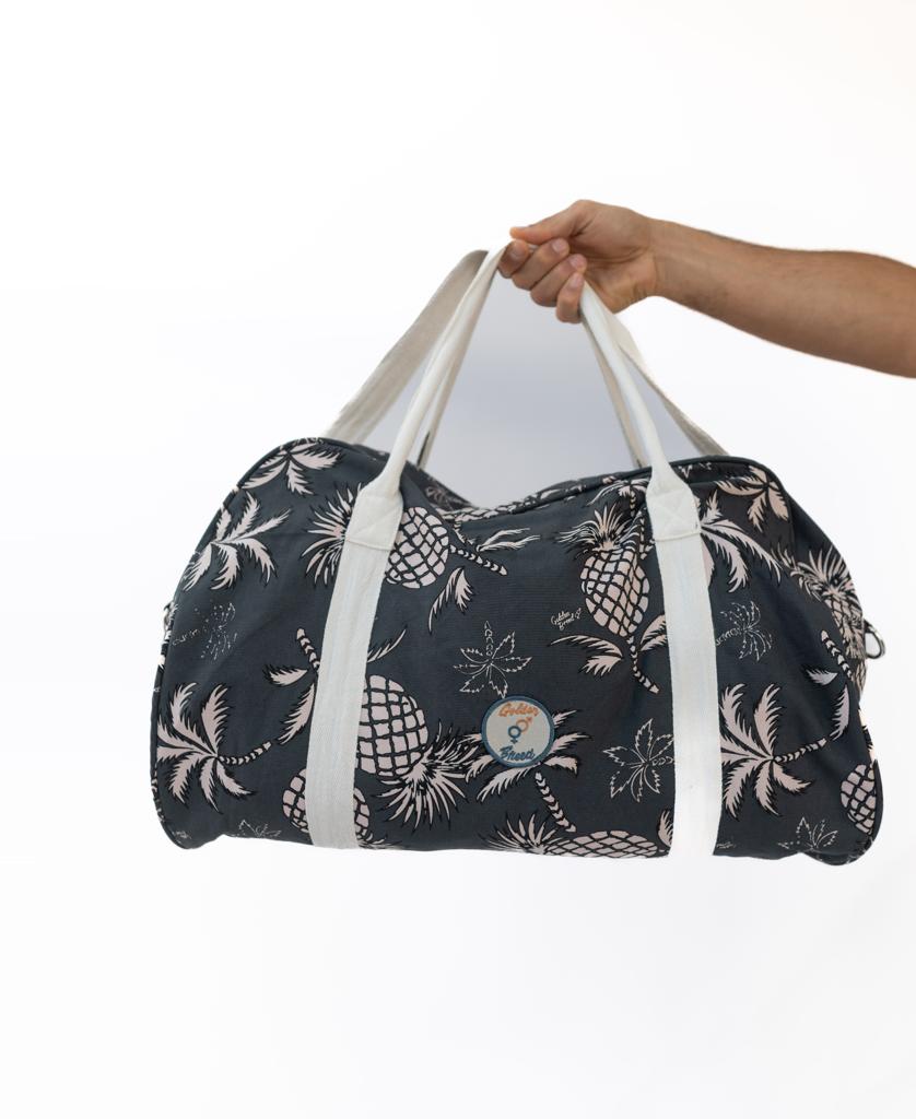 Pine Palm Canvas Roll Bag | Wash Black